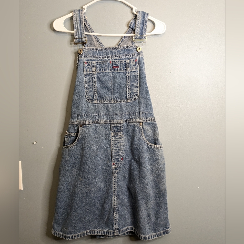Vintage Abercombie Overall Dress Pinafore  100% Cotton Made In The USA medium